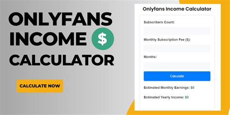 onlyfans income calculator|Onlyfans Income Calculator